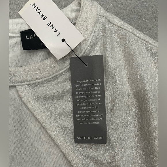 [18/20]Lane Bryant Silver Coated Mid Sleeve Blouse Elegant - Picture 9 of 9